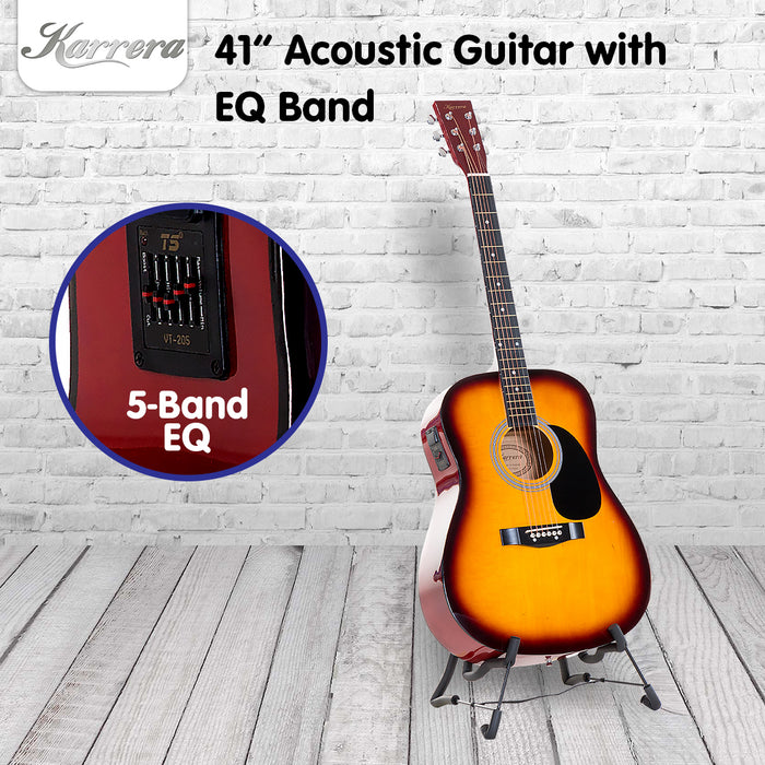 Electronic Acoustic Guitar 41in  - Sunburst