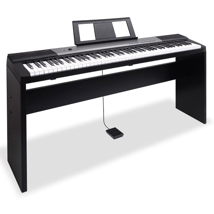 88 Keys Electronic Keyboard Piano with Stand Black