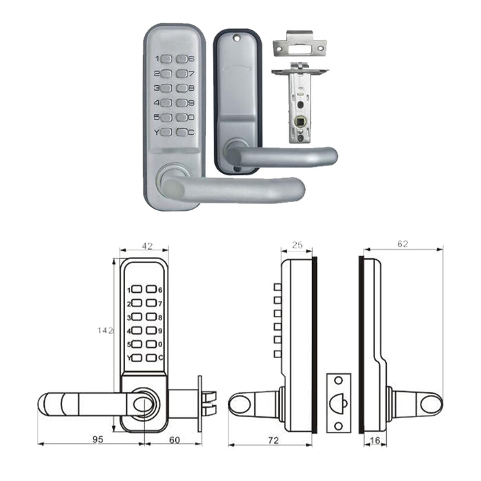 Push Button Digital Combination Door Lock