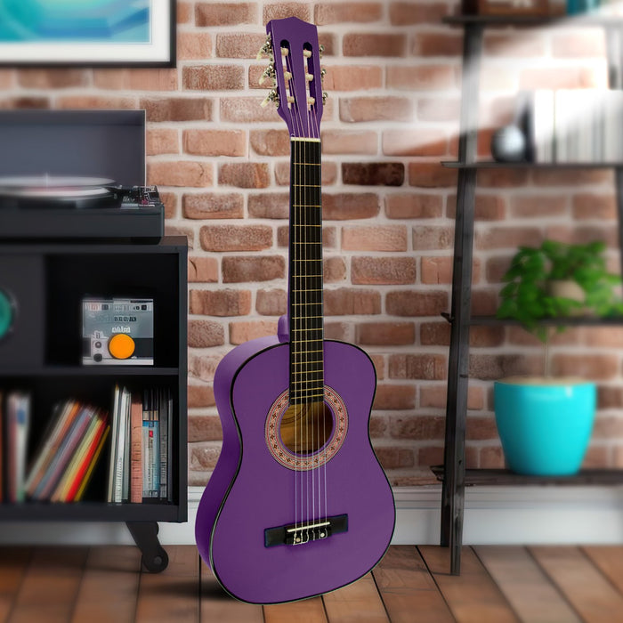 34in Acoustic Children no cut Guitar - Purple