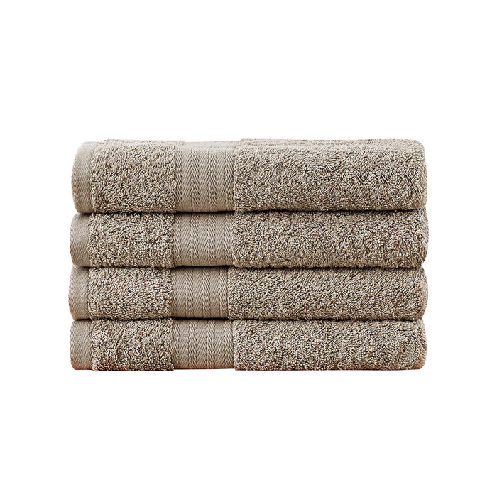 Bath Towel 4 Piece Cotton Hand Towels Set - Sandstone