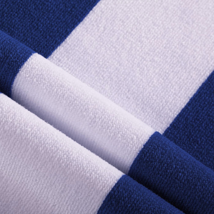 Cabana Stripe Cotton Polyester Beach Towel - Blue