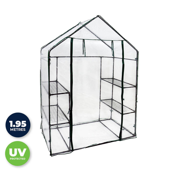 Greenhouse Walk-In Shed 3 Tier - 1.95m
